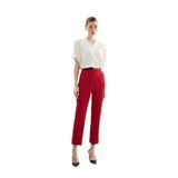 Sateen Kemerli Pantolon, 40, STN139KPA1860, Kırmızı, Kadın