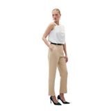 Sateen Kemerli Pantolon Koyu Bej, 38, STN139KPA1860, Koyu Bej, Kadın