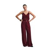 Sateen Kemerli Salaş Pantolon İndigo, STN139KPA1794