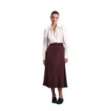 Sateen Kemerli Saten Etek, 40, STN139KET1941, Bordo, Kadın
