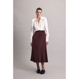 Sateen Kemerli Saten Etek - Bordo - 38