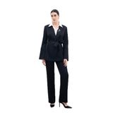 Sateen Klasik Düz Pantolon, 36, STN139KPA1714, Siyah, Kadın