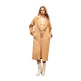 Sateen Kol Kemer Detaylı Salaş Kaban - Camel