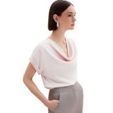 Sateen Kollar Taş Detaylı Salaş Bluz, 40, STN139KBL1366, Pudra, Kadın