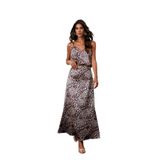 Sateen Leopar Desenli Saten Etek Vizon, 38, STN139KET1585, Kadın