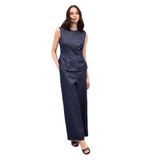 Sateen Livia Pantolon, 36, STN139KPA1955, Lacivert, Kadın