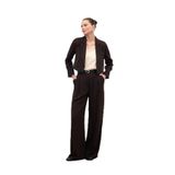 Sateen Luna Krep Pantolon, 42, STN139KPA1987, Kahve, Kadın