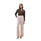 Sateen Palazzo Krep Pantolon, 36, STN139KPA1977, Taş, Kadın