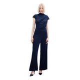 Sateen Simli Salaş Pantolon Lacivert, 38, STN139KPA1643, Kadın