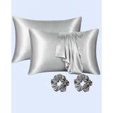 Saten 50X70 cm Yastık Kılıfı 2 Adet, Kıvırcık Saçlar,dalgalı ve Düz Saçlar, Bordo 2 Adet