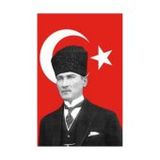 Saten Atatürk Bayrağı 50x75 Cm