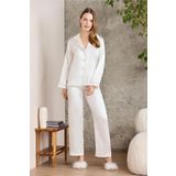 Saten Biyeli Pijama Takımı - 1200