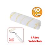 Saten Kalorifer Parmak Rulo Yedeği 10 Cm Boya İç Cephe Dış Cephe Ev Yağlı Silikonlu Boyama 1 Adet