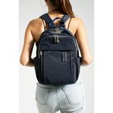 Saten Kumaş Kadın Sırt Çantası 38*28 cm Yağmur Itici Kumaş Mega Bag Günlük Kullanıma Uygun - 38 x 28 cm - Lacivert