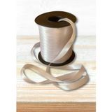 Saten Kumaş Kurdele 100 metre x 1 cm Süsleme El İşi Hediye Paketleme DIY Fiyonk (Beyaz)