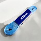 Saten Kurdela Her Amaca Uygun Kaliteli Kumaştan Saten Kurdela Fiyonk Süsleme için Kurdela 10 Metre Uzunluk 1 cm Genişlik (Mavi)