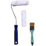 Saten Rulo Set 10cm Ve Turkuaz Fırça 4cm Vernik Ve Boyaya Uygun