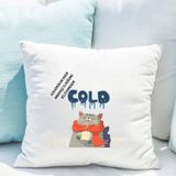 Saten Yastık Kılıfı 50x50 cm – “Sen Kimin Hırkını Arkadaşı Olduğumu Bilmiyor musun COLD” Baskılı Dekoratif Kırlent Kılıf
