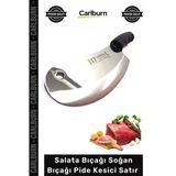 #Satır Profesyonel Paslanmaz Sürmene Çelik Salata Bıçağı Soğan Bıçağı Pide Kesici Satır Zırh