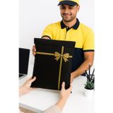 Satış Diyarı Yapışkanlı Kargo Poşeti Nonwoven Tela Bez-Hediye Paketli Görünümlü Estetik, Çevre Dostu 40x40x8cm 10 Adet