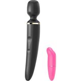Satisfyer Büyük Boy Siyah 50 Modlu Titreşimli Güçlü Masaj Aleti Vibratör+Mini Vibratör
