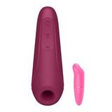Satisfyer Curvy 1+ Rose Red Telefon Kontrol Air Pulse Vibratör+mini Vibratör