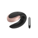 Satisfyer Double Love Black Güçlü Titreşim İle Tasarlanan Telefon Kontrollü Vibratör+Mini Vibratör