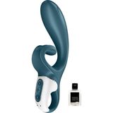 Satisfyer Hug Me Grayblue Ekstra Uyarıcılı Güçlü Titreşimli Telefon Kontrollü Rabbit Vibratör+Jel