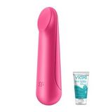 Satisfyer Ultra Power 3 - 12 Modlu Titreşimli Şarjlı Pembe Mini Vibratör+Jel