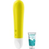 Satisfyer Ultra Power Bullet 1 - 12 Modlu Titreşimli Şarjlı Mini Vibratör+Jel