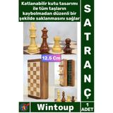 #Satranç Manyetik Seyahat Tipi Mini Mıknatıs Taşlı Ahşap Katlanabilir Kutulu Satranç Oyunu 12.5 Cm