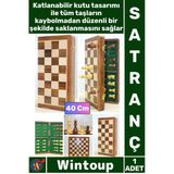 #Satranç Manyetik Seyahat Tipi Mini Mıknatıs Taşlı Ahşap Katlanabilir Kutulu Satranç Oyunu 40 Cm