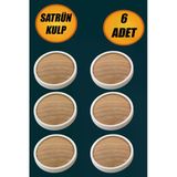 Satrün Kulp Düğme Ahşap Desenli Aytaşı Çekmece Mutfak Mobilya Dolabı Dolap Kulpu Kulpları 6 Adet