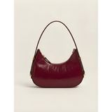 Satuna Minimalist Tasarım Kadın Omuz Çantası 10X20 cm - 10 x 20 cm - Bordo