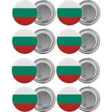 Satürn Bulgaristan Bayrağı Çanta Rozeti Seti 8 Adet En Büyük Boy 5.8cm Iğneli Broş - Renkli