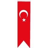 Satürn Design Masaüstü Kırlangıç Çift Taraflı Saten Kumaş Türk Bayrağı 8 x 30 cm