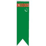 Satürn Design Masaüstü Kırlangıç Çift Taraflı Saten Kumaş Türkmenistan Bayrağı 8 x 30 cm