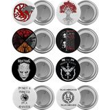 Satürn Game Of Thrones Çanta Rozeti Seti 8 Adet En Büyük Boy 5.8cm Iğneli Broş - Renkli