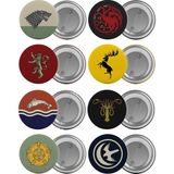 Satürn Game Of Thrones Hanedanlar İğneli Çanta Rozeti Seti 8'li Renkli 5.8 cm Broş