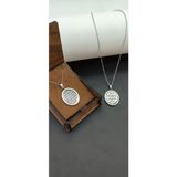 Satürn Silver Kuyumculuk Çelik Ayetel Kürsi Ve Nazar Dualı Çift Yönlü Kolye Yazı Yazılır