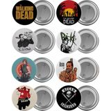 Satürn The Walking Dead Çanta Rozeti Seti 8'li 5.8 cm En Büyük Boy İğneli Broş