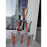 Saturno78 Jagermester 6 Adet Shot Bardakları - Beyaz - Turuncu - 0 - 200 ml