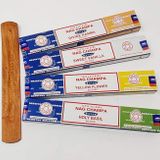 Satya Nag Champa Combo Tütsü Çubukları Karışık Fırsat - İlahi Karma, Sarı Çiçek, Kutsal Fesleğen, JR Tütsü Tutuculu Tatlı Vanilya SNC12