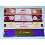 Satya NAG Champa tütsü çubuğu – Californian Beyaz Adaçayı, doğal lavanta, Opium, misk ile ücretsiz Union Jack altlık Sterling Effectz (SE5)