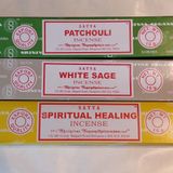 Satya Nag Champa Tütsü Çubukları - Beyaz Adaçayı, Ruhsal Sağlık, Londra Altlıklı PATCHOULI Sterling Effectz