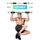 Saule Kapı Barfiksi Süngerli Krom Koridor Barfix Aleti Demiri Şınav Çubuğu Chin Up Pull Up Demiri 80-130cm