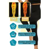 Sauna Agraflı Tayt – Termal Etkili, Bacak ve Göbek Toparlayıcı ve Bel Incelten Yüksek Bel Korse Spor Taytı - Siyah - Elilom - 2XL - Açık Gri - Siyah