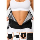 Sauna Etkili Termal Bel Korsesi Terletici Toparlayıcı Sıkılaştırıcı Korse Kemer Unisex (SİYAH12, L-XL)