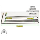 Sauna hamam ısıtıcı Rezistansı 225x700mm 2500W