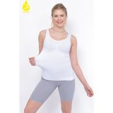 Sauna Suit Bel Göğüs Göbek 2 Beden Ince Görünüm Dikişsiz Ipeksi Toparlayıcı Örme Beyaz Kadın Atlet Korse - S
